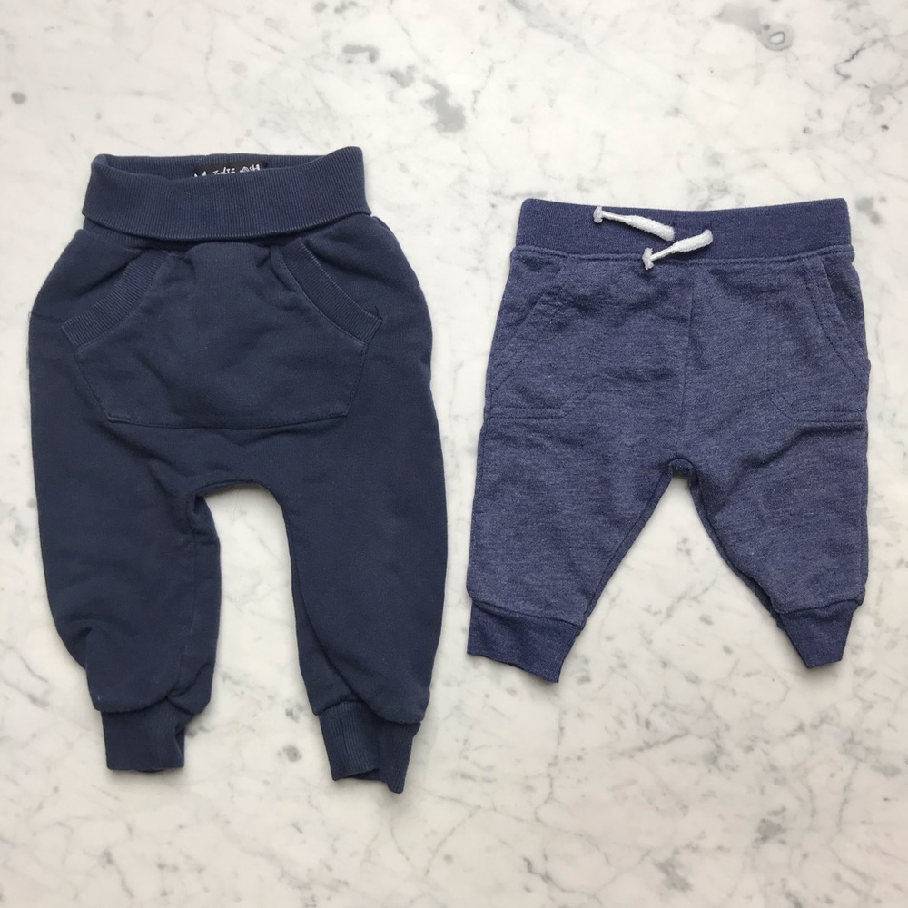 Zombie Bash Monster Halloween Baby Drop Crotch Navy Blue Joggers 3M